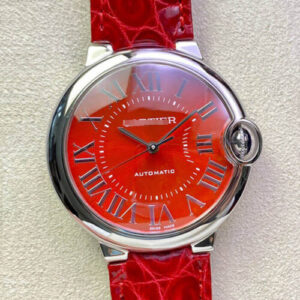 REPLICA BALLON BLEU DE CARTIER 36MM 3K FACTORY RED STRAP