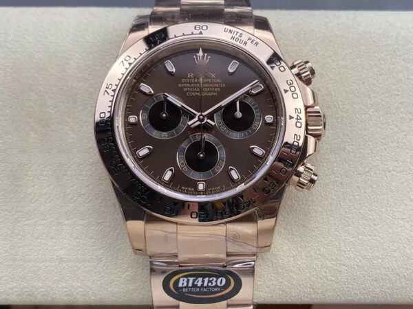 REPLICA ROLEX DAYTONA M116505-0013 BT FACTORY GOLD STRAP