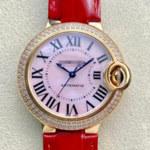 REPLICA BALLON BLEU DE CARTIER 33MM WJBB0033 3K FACTORY LEATHER STRAP