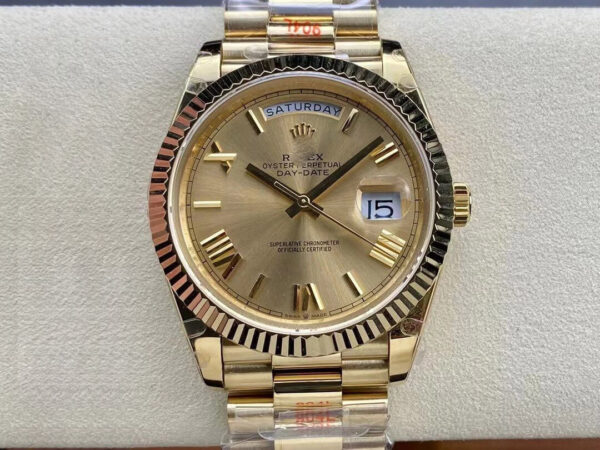 REPLICA ROLEX DAY DATE M228238-0006 904L GOLD CASE