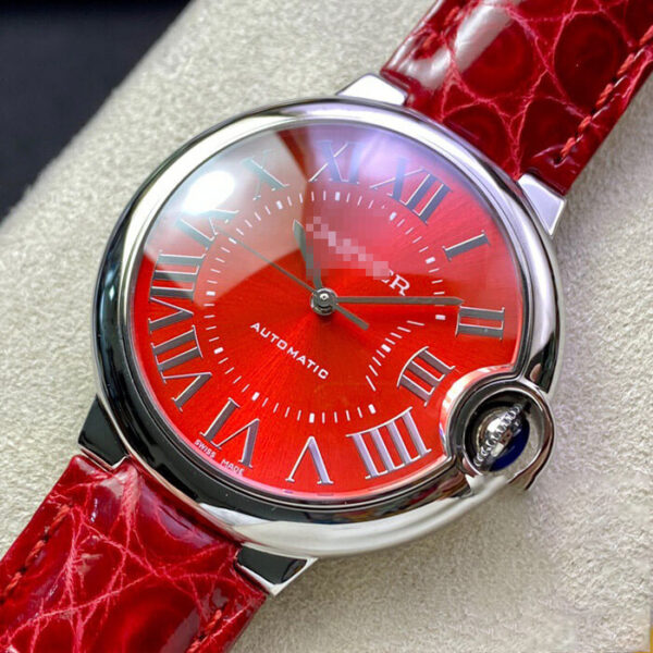 REPLICA BALLON BLEU DE CARTIER 36MM 3K FACTORY RED STRAP - 图片 3