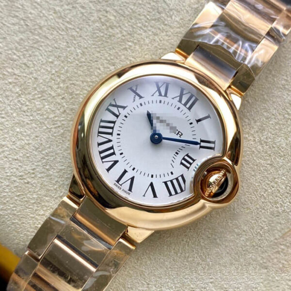 REPLICA BALLON BLEU DE CARTIER 28MM WGBB0007 V6 FACTORY GOLD BEZEL - 图片 5