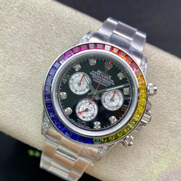 REPLICA ROLEX DAYTONA 116599 RBOW TW FACTORY BLACK DIAMOND-SET BEZEL - 图片 3