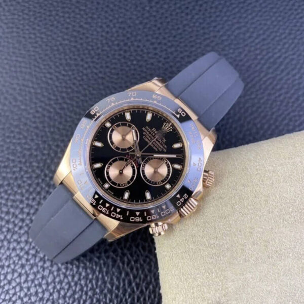 REPLICA ROLEX COSMOGRAPH DAYTONA M116515LN-0017 CLEAN FACTORY BLACK RUBBER - 图片 3