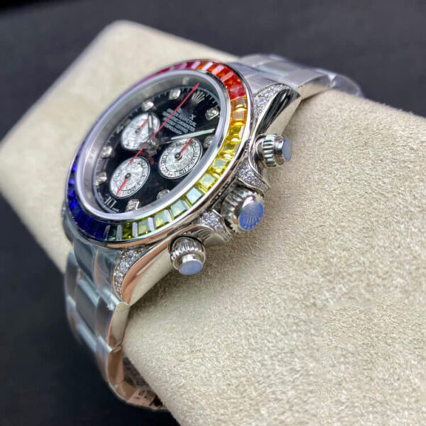 REPLICA ROLEX DAYTONA 116599 RBOW TW FACTORY BLACK DIAMOND-SET BEZEL - 图片 5
