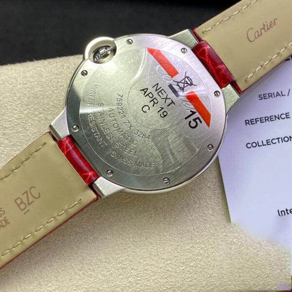 REPLICA BALLON BLEU DE CARTIER 36MM 3K FACTORY RED STRAP - 图片 5