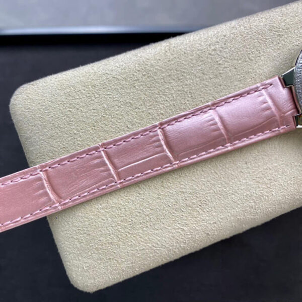 REPLICA BALLON BLEU DE CARTIER 33MM V6 FACTORY PINK LEATHER STRAP - 图片 2