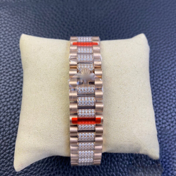 REPLICA ROLEX DAY DATE M128345RBR-0041 EW FACTORY BROWN DIAMOND BEZEL - 图片 5